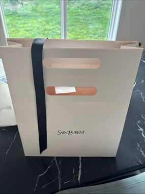 Ysl shopping bag and ribbon